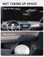Proadsy Windshield Sun Shade Custom Fit Volkswagen Atlas 2018-2024 2025 2026 4-Layer Foldable Front Sunshade Protector Sun Visor Blocks UV Rays Keep Car Cooler