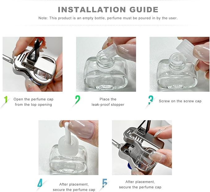Car Air Freshener Vent Clip, Empty Guitar-Shaped Aromatherapy Diffuser Automobile Dashboard Ornament, Unscented Car Air Conditioner Clip Cute Rotating Decoration for Women Men (Blue)