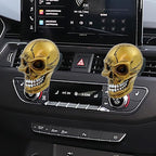 Skull Car Air Fresheners Cute Cool Funny Air Conditioning Vent Perfume Diffuser Decoration Interior Car Accessories 2 pcs