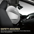 FLORICH Seat Covers, Black Car Seat Cover Full Set, Luxury Faux Nappa Leather Automotive Seat Protectors, Car Seat Cushions Universal Fit for Most Sedans SUVs Trucks - Black