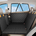 Dog Car Seat Cover for Back Seat, Hard Bottom Back Seat Extender Supports 400lbs, Waterproof Rear Seat Pet Cover, Dog Hammock with Mesh Window for Car SUV and Trucks