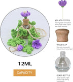 Handmade Crochet Hanging Car Air Freshener - Lucky 4-Leaf Clover Charm with 12ml Refillable Glass Essential Oil Diffuser Bottle, St. Patrick's Day Car Accessories & Bedroom Lucky Decor