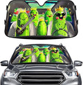 GENANY Pickle Family Windshield Sun Shade for Car SUV Truck (55x30 Inches), Funny Sun Shade Windshield, Shades for Windows, Protector Blocks UV, Car Decor