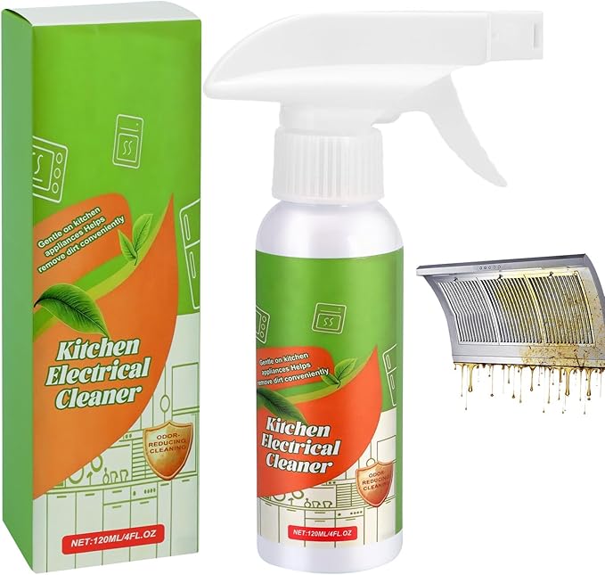 Electrolyzed Ion Kitchen Cleaner Spray - 4.05oz Fly Natural Formula for Household Appliances, Effective Cleaner for Oven, Stove, Range Hood & More (1 Pack)