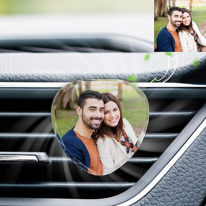 Personalized Car Air Vent Clip with Your Photo,Personalized Custom Photo Car Vent Clip,Car Freshener Clip,Gift for Family and Friends