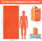 Esky Emergency Sleeping Bag, Survival Bag Portable Thermal Bivy Sack, Waterproof Lightweight Emergency Blanket Survival Gear with Compass for Camping Hiking Outdoor Adventure