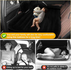 Car Air Mattress Portable Car Bed Back Seat Camping Bed Inflatable Dog Bed for Car Universal SUV Camping Mattress with Car Air Pump 2 Pillows (Black)