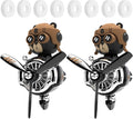 2Pcs Car Air Fresheners, Cute Bear Pilot Automotive Air Outlet Creative Car Perfume Diffuser, Automotive Accessories Air Vent Decoration with 8 Fragrant Tablets (Black 5+Black 5)