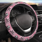 Halloween Ghost Steering Wheel Cover Horror Movie Car Accessories for Men Women with 2 Car Air Freshener, 15 Inch Anti-Slip Car Steering Wheel Covers Universal Fit