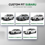 GIANT PANDA Front Seat Covers for Subaru Outback Forester Crosstrek Legacy Impreza, Faux Leather Bucket Seat Cover Fit Subaru Seat Protectors (Black) 2-Pack
