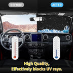for Toyota Camry 2018-2024 Sun Shade Sunshade Windshield Cover - 4 Layers Front Window Shade Custom Fit Camry LE XLE Hybrid SE XSE Sun Visor - 240T Foldable Shade Blocks UV Rays Car Accessories