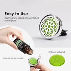 ttstar Car Diffuser Vent Clip - 30mm Aromatherapy Essential Oil Car Diffuser Vent Clips with 36 Refill Pads (3 Lotus Vent Clips, Metal)