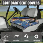 Biyejit Golf Cart Seat Covers with 4 Pockets Golf Cart Seat Towel Blanket Fits 2-Seat Golf Carts, Golf Cart Accessories