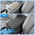 2023 2024 2025 2026 Prius Center Console Cover for Toyota Prius (LE/XLE/Limited/Nightshade Edition), Waterproof&Comfy Leather Cushion Armrest Cover 2026 2025 Prius Accessories (Leather-Padded)