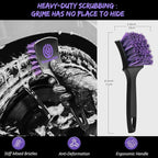 YeewayVeh 7PCS Motorcycle Cleaning & Polishing Kit - Ultimate All-in-One Care with Wax Applicator Pads, Detailing Brush & Weave Drying Towel | Safe for Chrome, Paint, Tires for Bikers