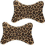 Car Neck Pillow 2 Pieces Travel Pillow Compatible with Wild Cheetah Leopard Print for Head Rest Neck Support Head Cushion Support for Car Seat Airplanes Sleeping