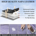 Coverado Car Seat Covers Front, Seat Covers for Cars, Waterproof 2-Pack Car Seat Cushions, Leather Carseat Seat Protectors, Universal Seat Covers Fit for Most Sedans SUV Pick-up Trucks(Purple)