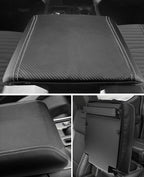 INTGET Center Console Cover for 2025 2026 Ford F150 Accessories Interior 2021 2022 2023 2024 Car Middle Arm Rest Armrest Lid Seat Cover Protector Elbow Cushion Pad (Carbon Fiber Texture, 2021-2026)