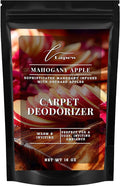 Lapew Mahogany Apple Carpet Deodorizer Powder - Pet Safe Freshener for Vacuuming | Scented Odor Eliminator for Home | 16 oz