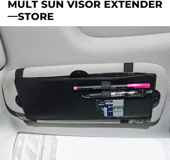 JoyTutus Car Sun Visor Sunshade Extender, Adjustable Car Sun Visor Extender Protects from Anti-Glare, UV Rays Blocker Windshield Sunshade Extender for car SUV(2 Pack)