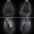 Aierxuan Front Car Seat Covers Universal Fit for Honda Civic Accord CRV, Toyota Camry Prius Rav4 Corolla, Kia, Lexus, Nissan, Mazda, Jeep Cherokee and Most Cars, with Waterproof Leather (Black)