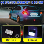 Augeny 4 PCS USB LED Car Interior Atmosphere Lamp, Plug-in USB Decor Night Light, Portable Auto Ambient Lighting Kit, Universal Vehicle Interior Accessories for Most Cars (White)