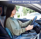 Lumbar Support Pillow for Office Chair, Car Lumbar Pillow Lower Back Pain Relief, Memory Foam Back Cushion with Adjustable Straps, Ergonomic Chair Back Pillow for Gaming Chair, Car, Bed (BLUE)