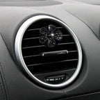 5 Pcs Car Vent Clip,Bling Flower Air Fresheners Vent Clips,Car Diffuser Rhinestone Car Interior Decoration Charm Accessories