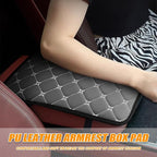 HZEL Car Center Console Cushion Pad, PU Leather Vehicle Armrest Protection Cover, Waterproof Automotive Interior Arm Rest Seat Box Mat Accessories, Universal for SUV, Sedan, Truck (Gray)