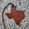 Air Flair | Leather Car Air Freshener | Texas Shape | Y'all (Warm Vanilla Leather Scent)