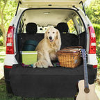 F-color SUV Cargo Liner for Dogs - Waterproof Pet Cargo Liner with Side Flaps, Comfort Dog Cargo Cover with Bumper Flap, Scratchproof Non-Slip Large for Full-Size SUVs Vans, 55 x 93 Inch, Black
