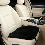 OGLAND 20 inchs Fluffy Genuine Australia Sheepskin Car Seat Cover for Auto Interior Accessories with Soft Fuzzy Wool Natural Fur Non-Slip (Black, Front 20 * 20inchs)