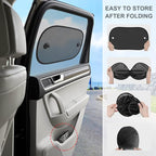 Car Window Shade, 2 Pack Car Sun Shade for Window Baby Suction Cups Sunshade for Side Window Sun and UV Block for Kids/Adults/Pets - 17.3''x14'' Universal Fits