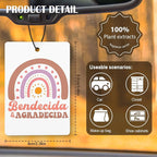 Inspirational Spanish Christian Car Air Freshener 4 Pcs, Encouragement Spanish Bible Verse Religious Hanging Air Freshener for Cars Closet Drawer Books, Christian Car Accessories for Women Kids