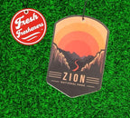 Outdoor Adventure Car Air Freshener 3 Pack Scented With Premium Essential Oils By Fresh Fresheners (Zion National Park)