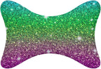 Headrest Pillow for Car Seat, 2 Pcs Memory Foam Neck Support Pillow for Neck Pain Relief, Compatible with Beautiful Turquoise Bling Glitter Sparkles Pattern Car Office Soft Travel Pillow