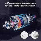 Carpet Cleaner Machine 10.5Kpa Strong Suction, 400W Powerful Motor, Portable Upholstery Cleaner with Spot and Stain Remover for Pet Accident, Rugs, Carpet and Upholstery, White