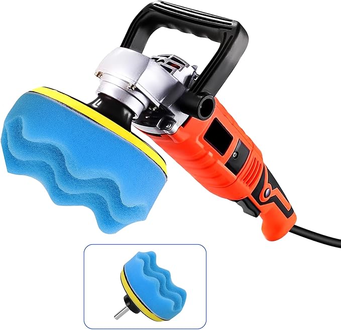 OCR 10Pcs 4 inch Car Polishing Pad Kit, Sponge and Wool Polishing Pad Set with M10 Drill Adapter, Car Buffer Polisher Drill Buffing Kit for Polishing,Waxing,Sealing Glaze