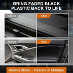 Plastic Restorer for Car Trim – 4oz Restores Faded Black Plastic, Vinyl & Rubber with Long-Lasting Shine & UV Protection – Interior & Exterior Car Plastic Restorer, Black Trim Restorer