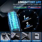 Car Vacuum Cleaner, 15000Pa Handheld Cordless Rechargeable Wet & Dry Vacuum, 120W High Power for Car, Pet, Home, Office Cleaning, Washable HEPA Filter, Multi-Nozzles