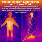 Trail maker Mylar Emergency Thermal Blankets for Survival, Thick Reusable Mylar Space Blankets Bulk 84" L x 36" W Emergency Foil Blankets for Warmth, Camping, Runners, Spa, First Responders (1)