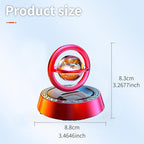 Kwak's Car Air Freshener Little Deer Solar Air Freshener Diffuser for Car Interior Dashboard Autorotation Decoration Accessories with Peace Always (Red-1)