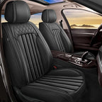 Car Seat Covers Fit for Kia Sorento 2007-2023 2024 2025: Front Set Waterproof Leather Vehicle Seat Cushion Luxury Automotive Protector Easy to Install(2 Seats, Black)