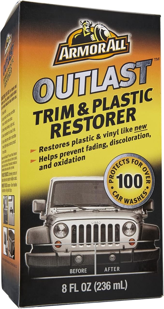 Armor All Outlast Car Trim & Plastic Cleaner , Cleans Cars, Trucks, and Motorcycles, 8 Oz
