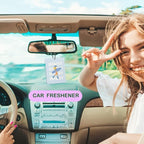 Cute Blue Coastal Cowgirl Car Air Freshener, Preppy Blue Coastal Summer Beach Air Freshener Hanging 3 Pcs for Cars Closet Drawer or Books, Western Beach Car Accessories Mirror Decor for Women