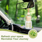 AROIC 6 Pack Car Air Freshener Hanging, New Car Scent Natural Plant Essential Oil Fragrance Diffuser, Unisex Air Freshener Aromatherapy Effectively Eliminates Odors Long-Lasting Fresh Scent (8ml Each)