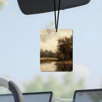 Vintage Landscape Air Freshener 4 Pcs, Artistic Nature Scene Hanging Air Freshener for Cars, Closet, Drawer, Home Decor for Art & Nature Lovers, Gift for Women