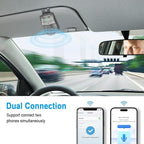 Hands-Free Bluetooth Speaker for Car: Handsfree Wireless Speaker Kit for Cell Phone in Car - Support Auto Power On Siri Google Voice Assistant with Mic Compatible with Samsung Android iPhone