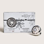 Maison Berger Car Diffuser Set Rosalie Exquisite Sparkle – Refillable Vent Clip with Ceramic Refill, Passive Diffusion, Festive Fresh Scent, Made in France, Luxury Auto Scent - 4-Week Diffusion
