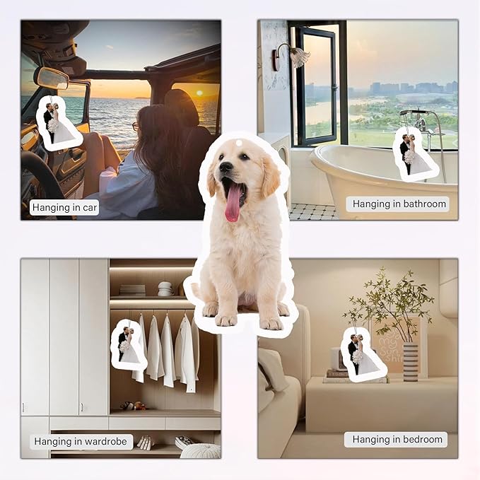 Custom Air Fresheners with Picture-Personalized Air Freshener for Car-Hanging Air Freshener for Wardrobe,Bathroom,Livingroom (Crop-1p)